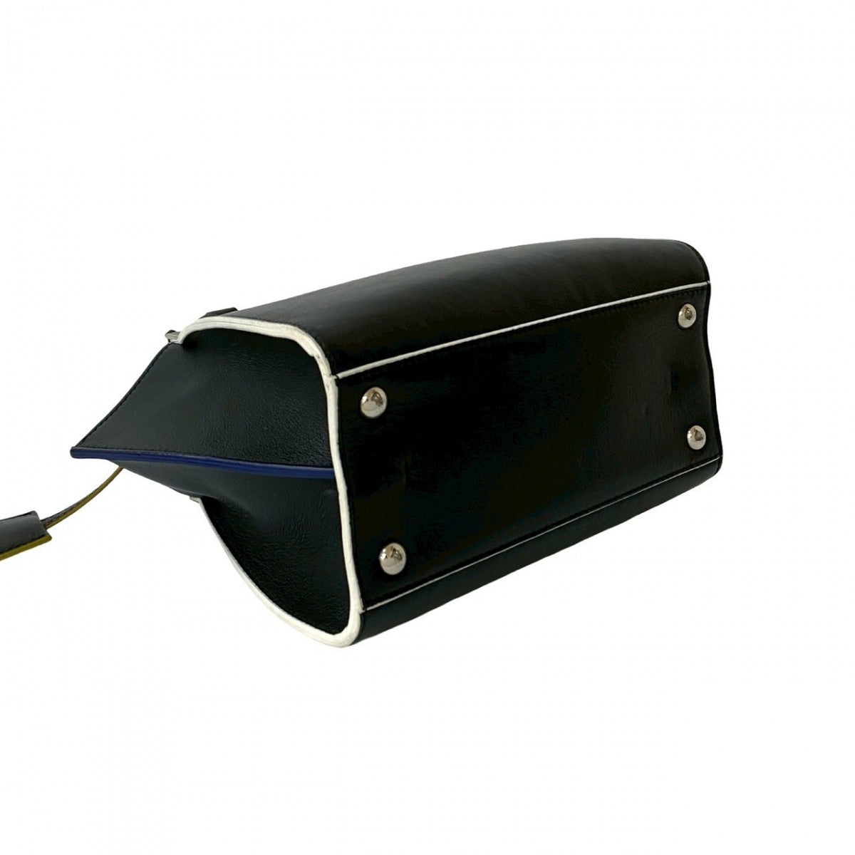 FENDI Shoulder Bag leather black Petite Troisur