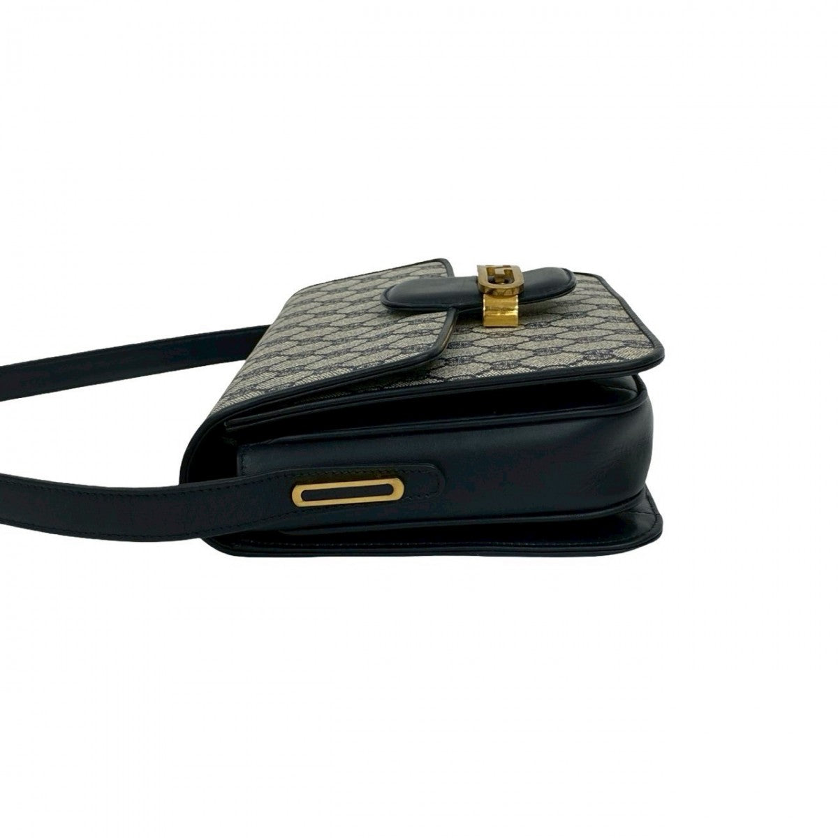 GUCCI Shoulder Bag leather Navy