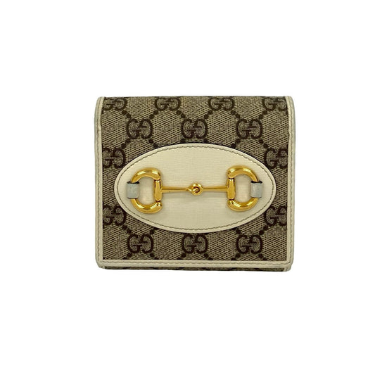 GUCCI Bifold Wallet leather Brown