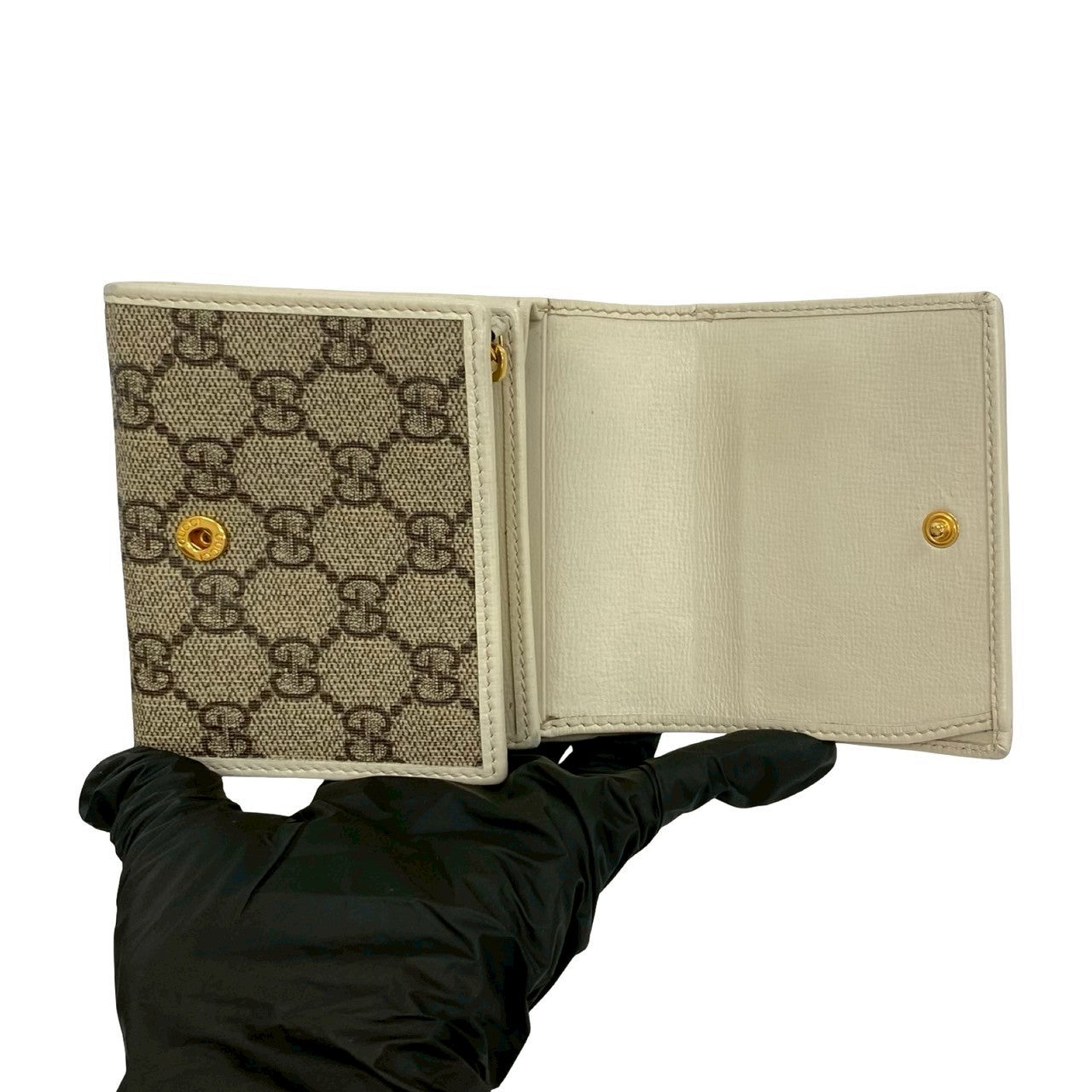 GUCCI Bifold Wallet leather Brown