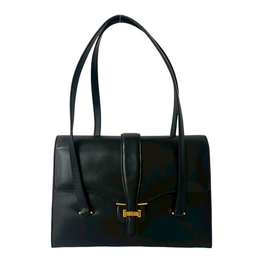 GUCCI Handbag Calfskin Navy