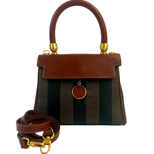 FENDI Shoulder Bag leather Brown