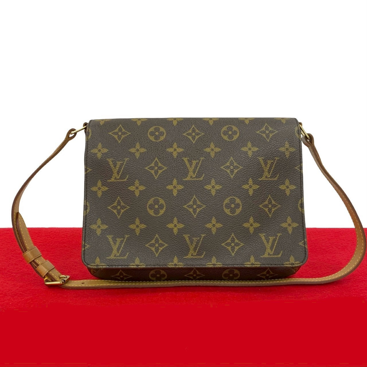 LOUIS VUITTON Shoulder Bag leather Brown Monogram Musette Tango