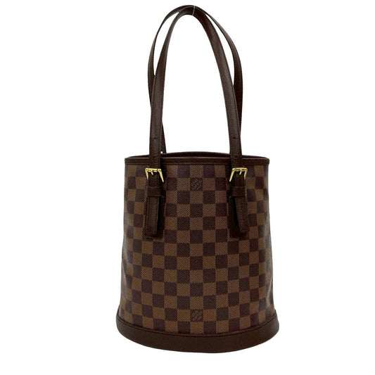 LOUIS VUITTON Tote Bag leather Brown Damier Male