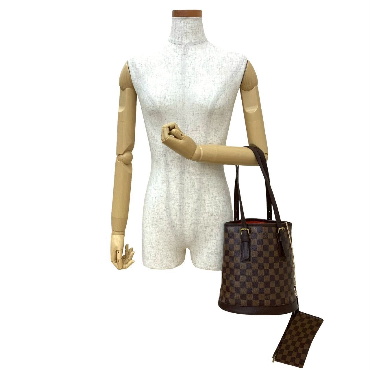 LOUIS VUITTON Tote Bag leather Brown Damier Male