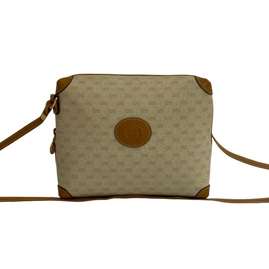 GUCCI Shoulder Bag leather Brown