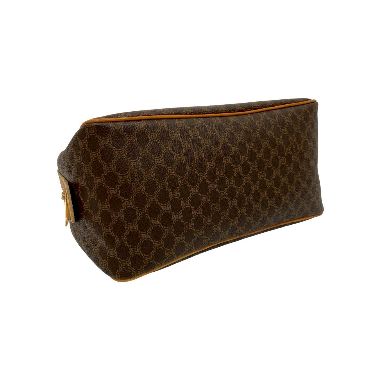 CELINE Handbag leather Brown Macadam Blazon Pattern logo