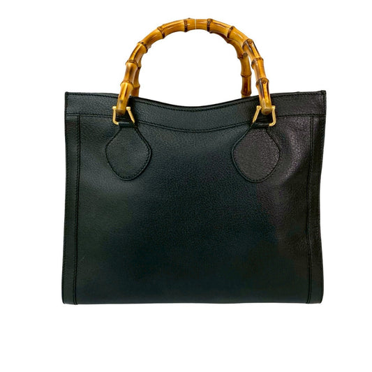 GUCCI Handbag leather black Bamboo