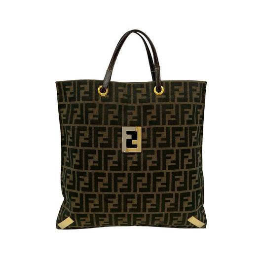 FENDI Tote Bag canvas Brown