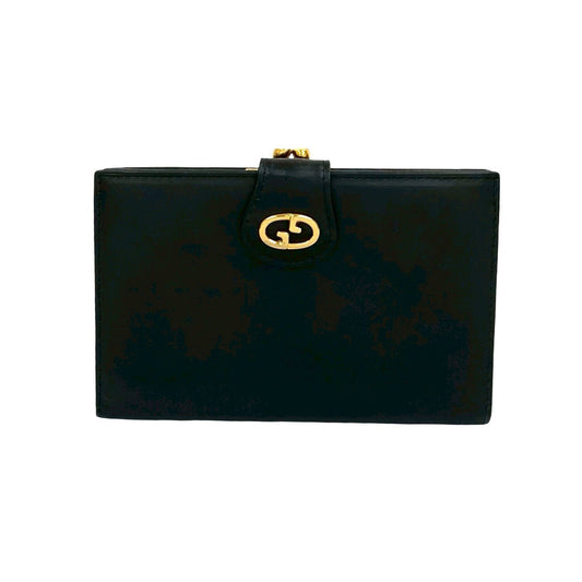 GUCCI Bifold Wallet leather black
