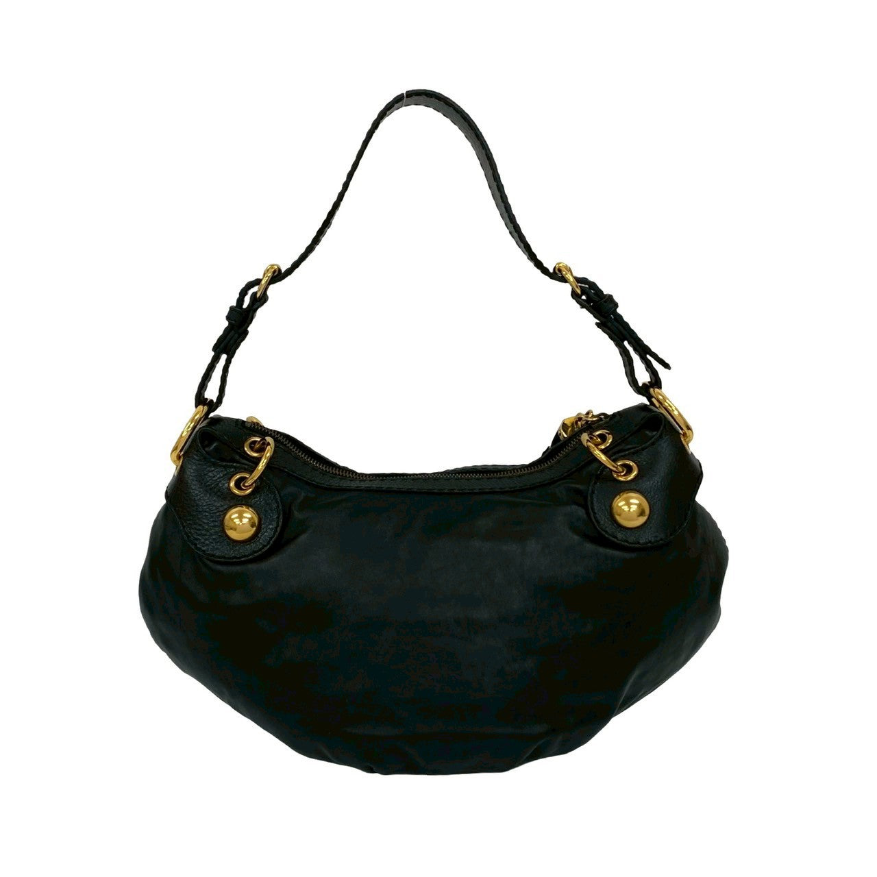 GUCCI Shoulder Bag leather black Histeria