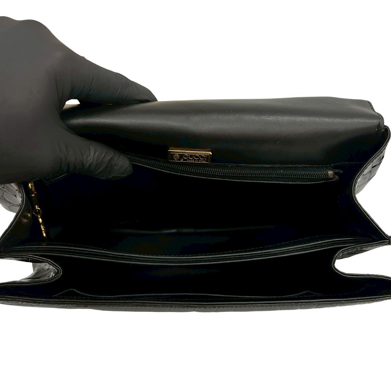 GUCCI Handbag leather black