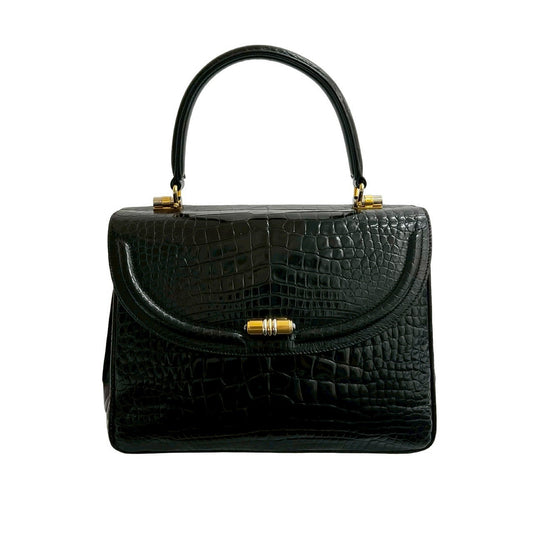 GUCCI Handbag leather black