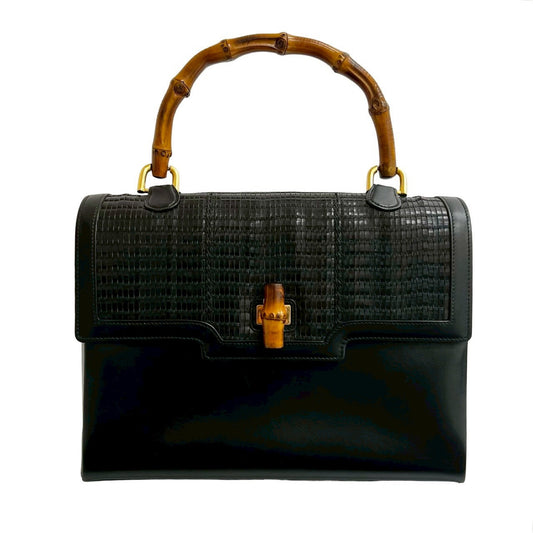 GUCCI Handbag Bamboo black