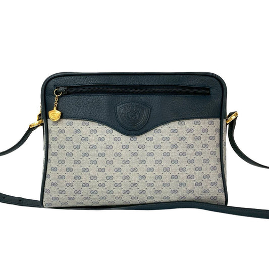 GUCCI Shoulder Bag leather Navy