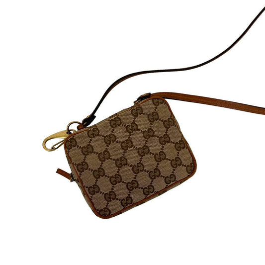 GUCCI Shoulder Bag canvas Brown