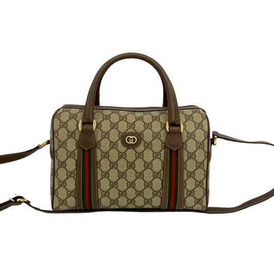 GUCCI Shoulder Bag leather Brown Sherry line