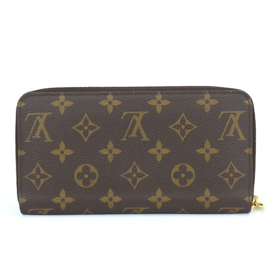 LOUIS VUITTON Long Wallet Purse M42616 Monogram Brown Zippy wallet Women Used Authentic