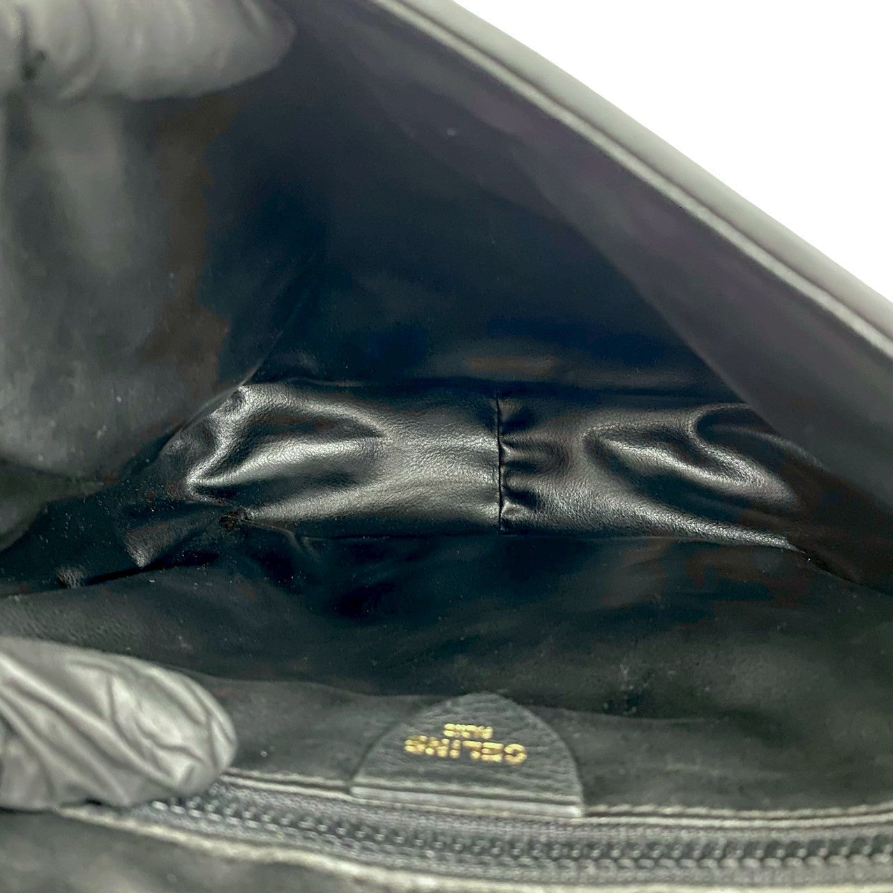 CELINE Shoulder Bag leather black