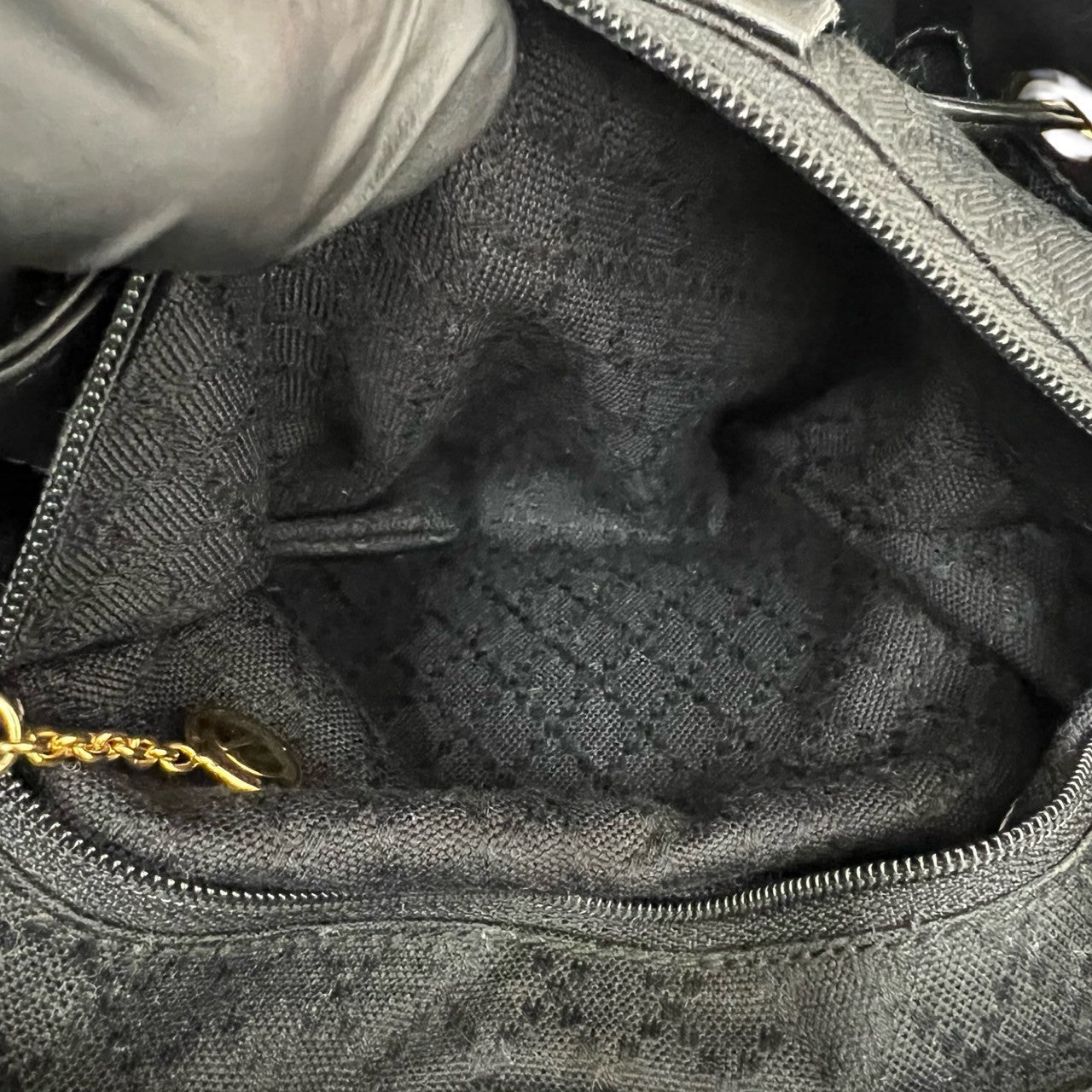 GUCCI Backpack leather black Bamboo
