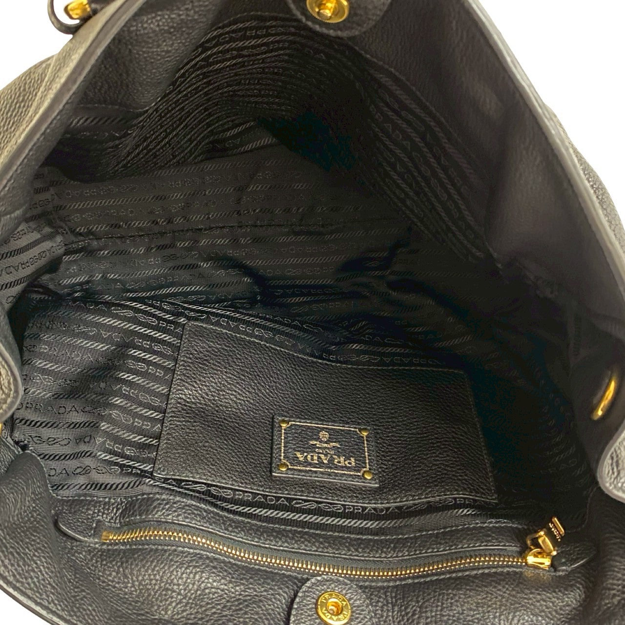 PRADA Handbag leather black