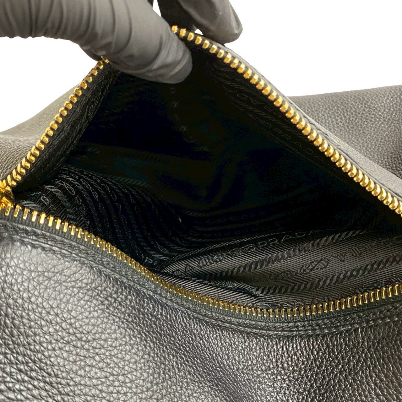 PRADA Handbag leather black