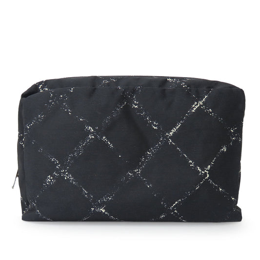 CHANEL Pouch Nylon black Travel line Women Used Authentic