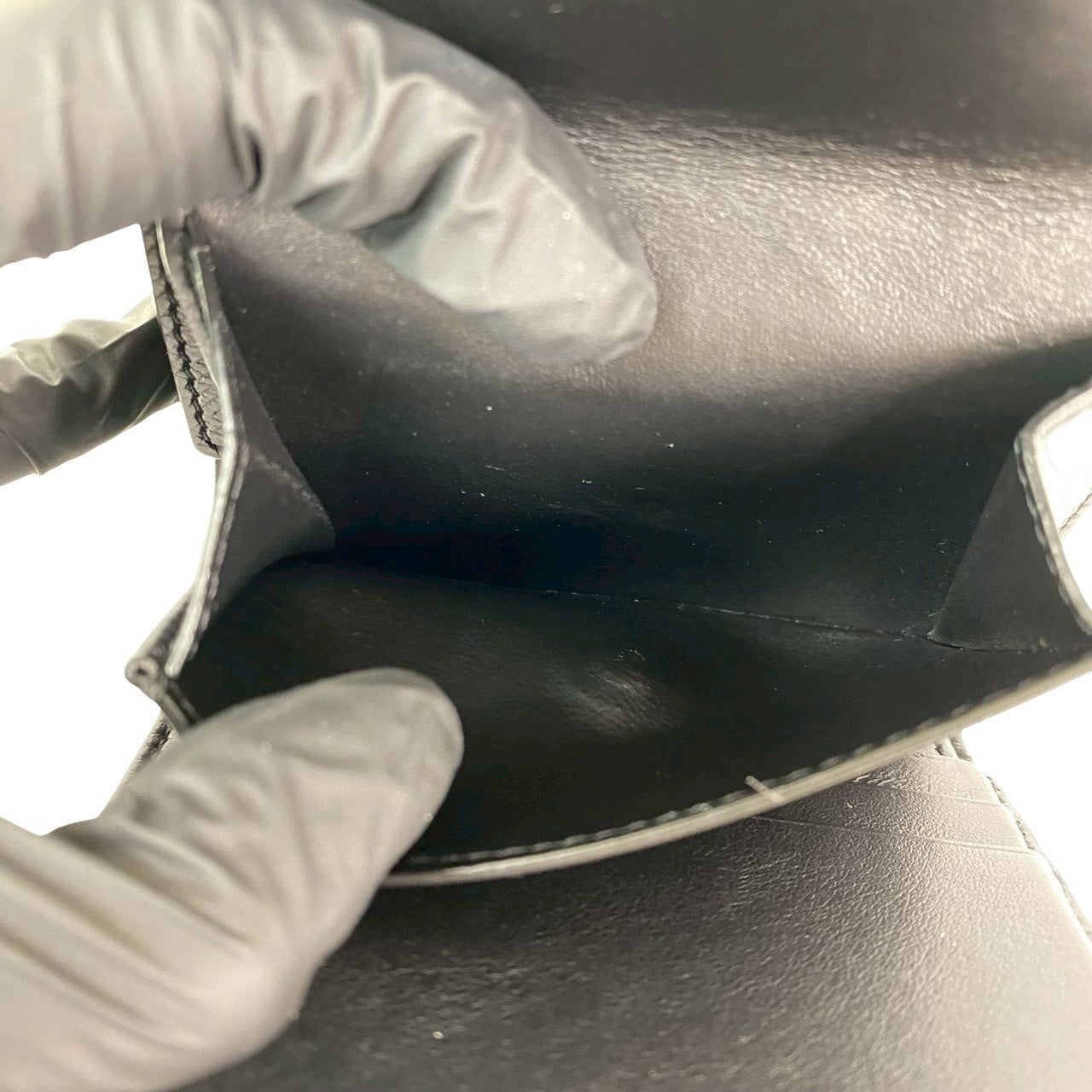 CELINE Tri-fold wallet leather black Small trifold wallet 表記サイズ(EU)