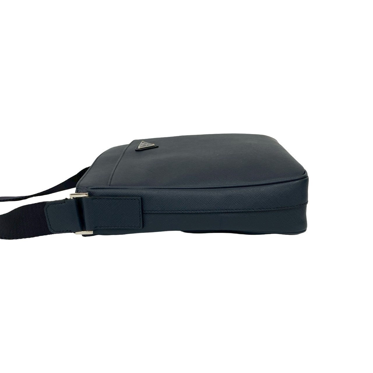 PRADA Shoulder Bag leather Navy