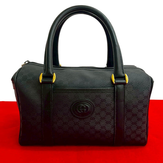GUCCI Handbag leather black