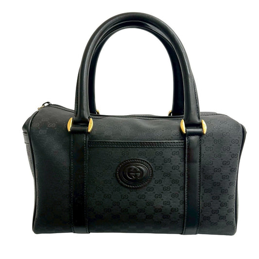 GUCCI Handbag leather black