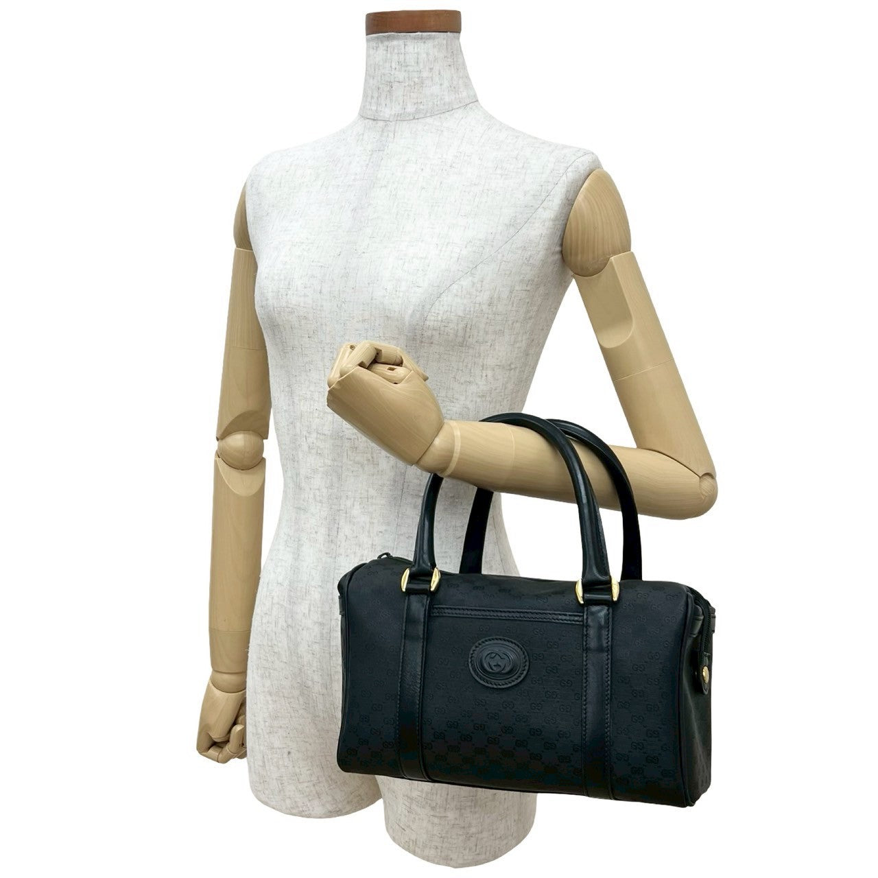 GUCCI Handbag leather black