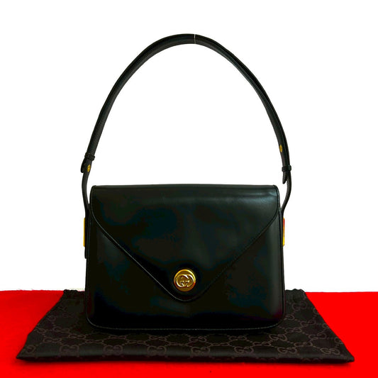 GUCCI Shoulder Bag leather black