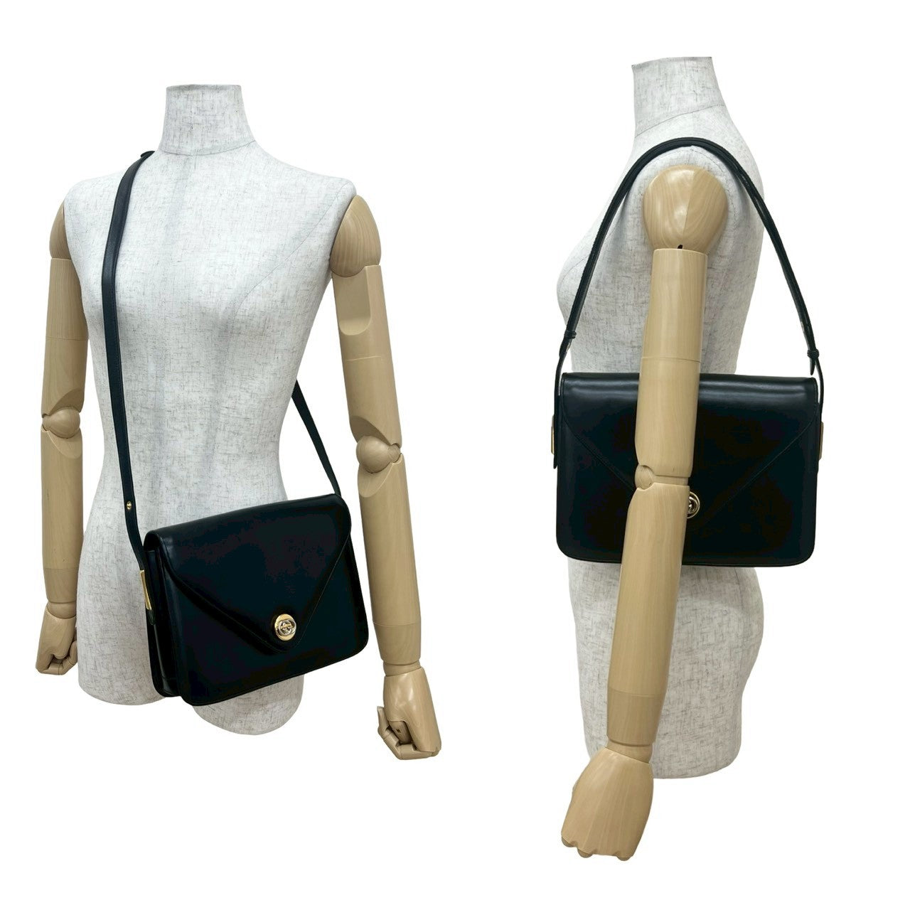GUCCI Shoulder Bag leather black