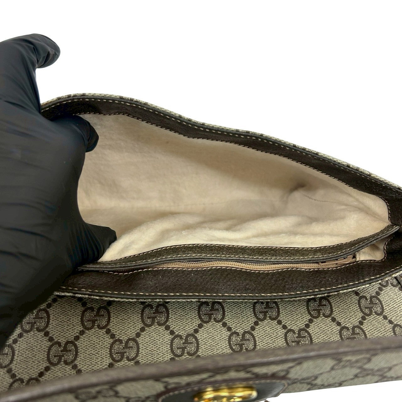 GUCCI Shoulder Bag leather Brown