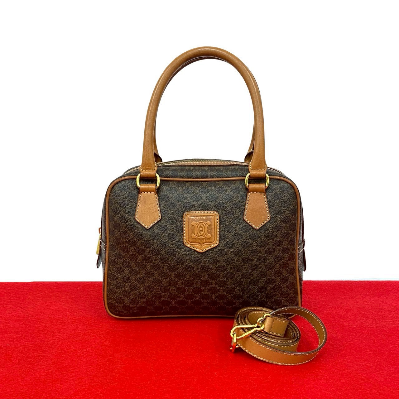 CELINE Shoulder Bag leather Brown