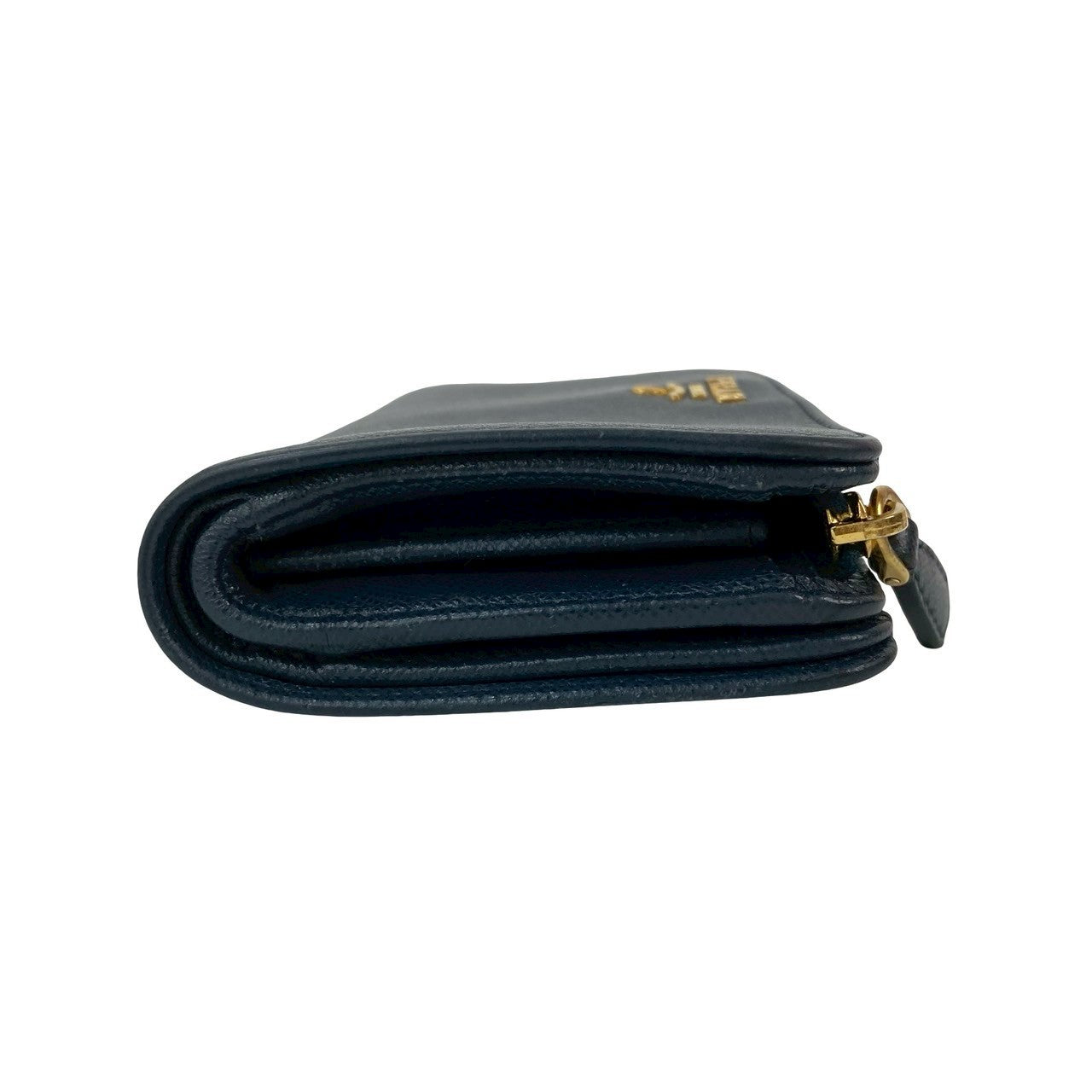 PRADA Bifold Wallet leather Navy