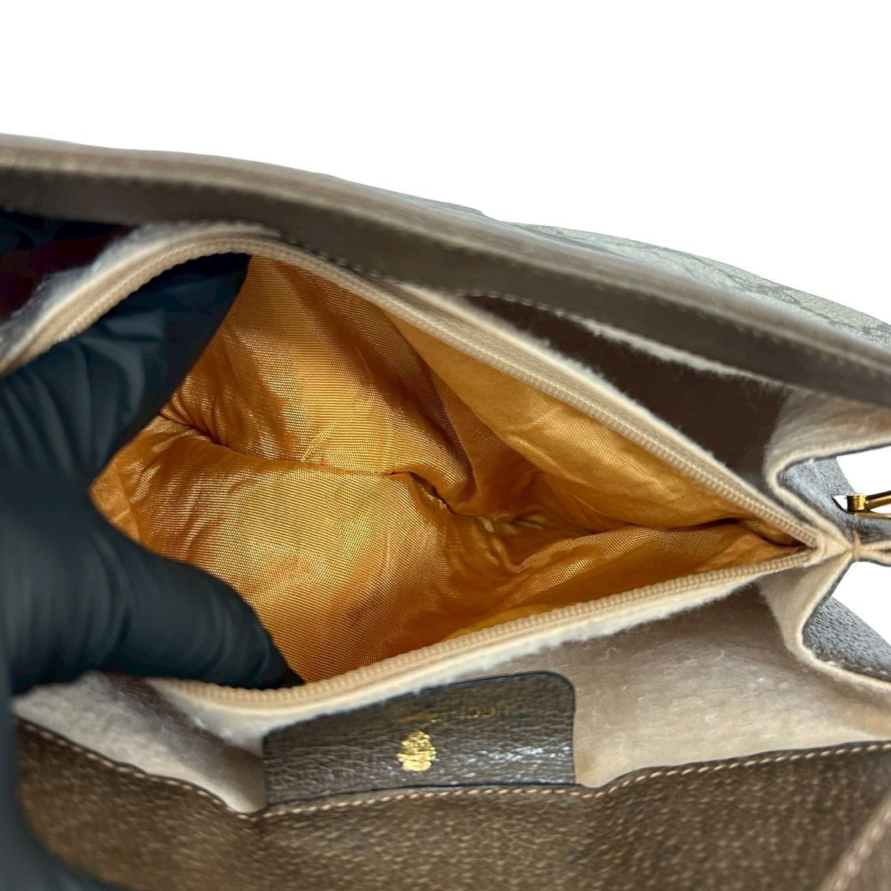GUCCI Shoulder Bag leather Brown Sherry line