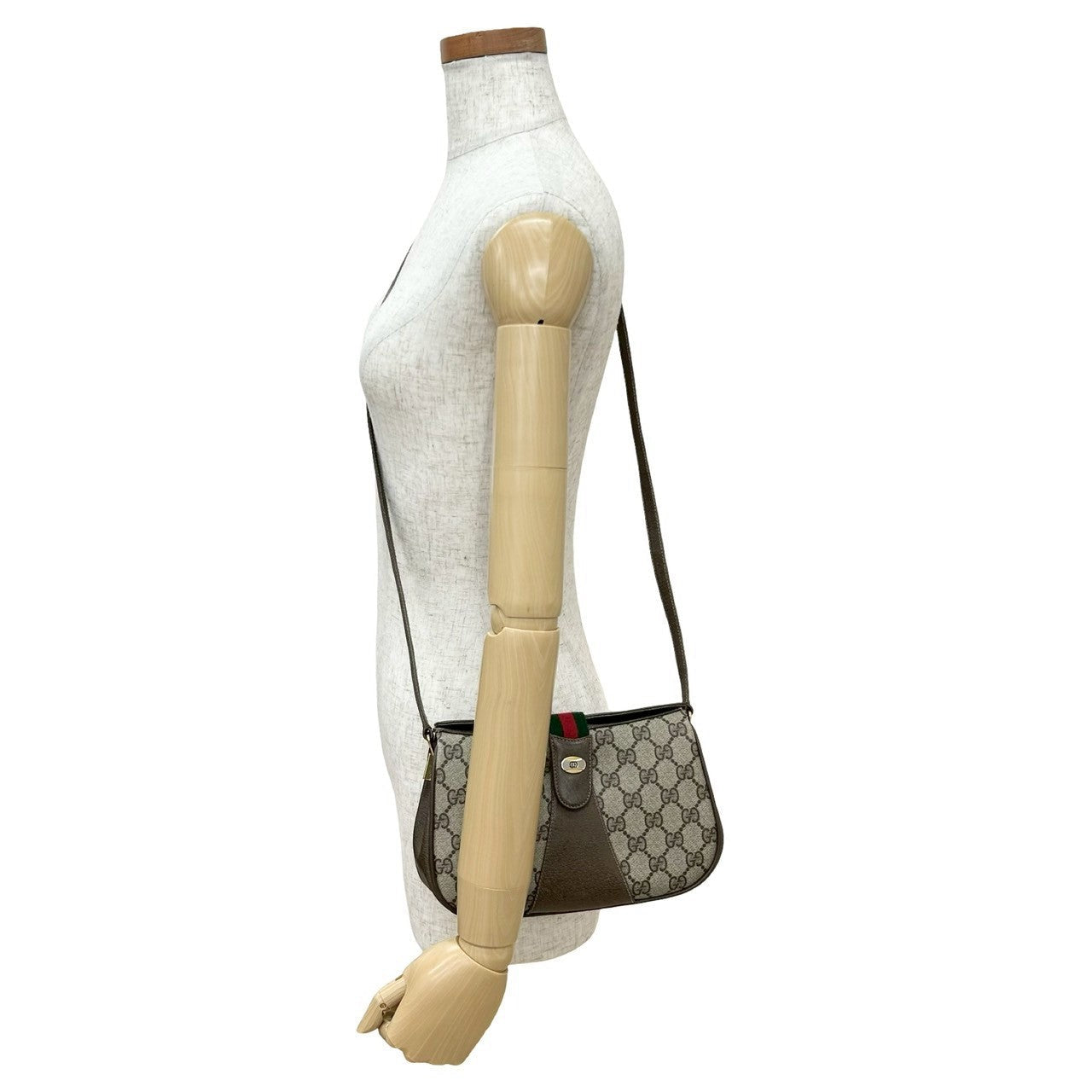 GUCCI Shoulder Bag leather Brown Sherry line