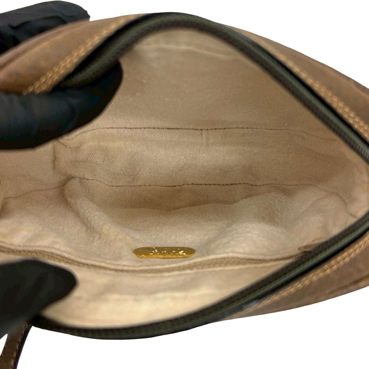 GUCCI Shoulder Bag leather Brown