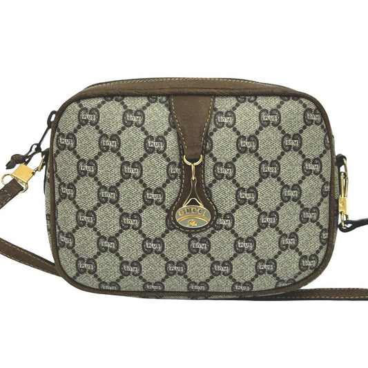 GUCCI Shoulder Bag leather Brown