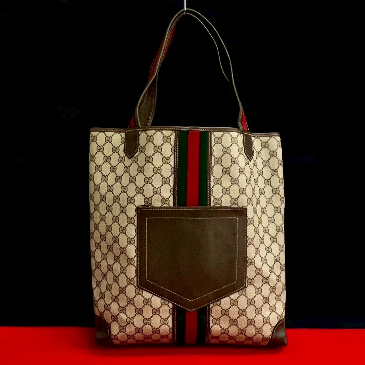 GUCCI Tote Bag leather Brown Sherry line