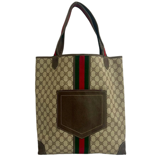 GUCCI Tote Bag leather Brown Sherry line
