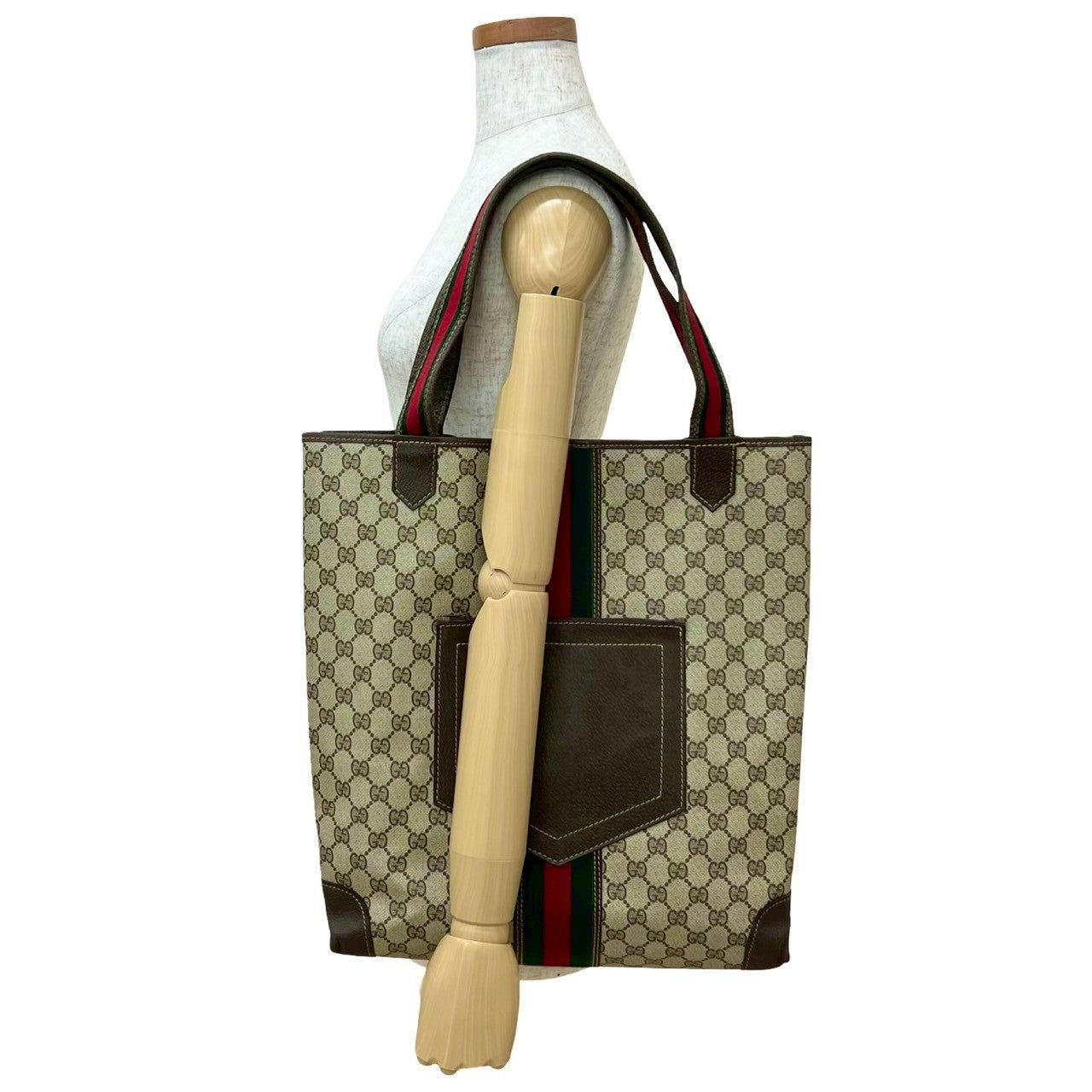 GUCCI Tote Bag leather Brown Sherry line