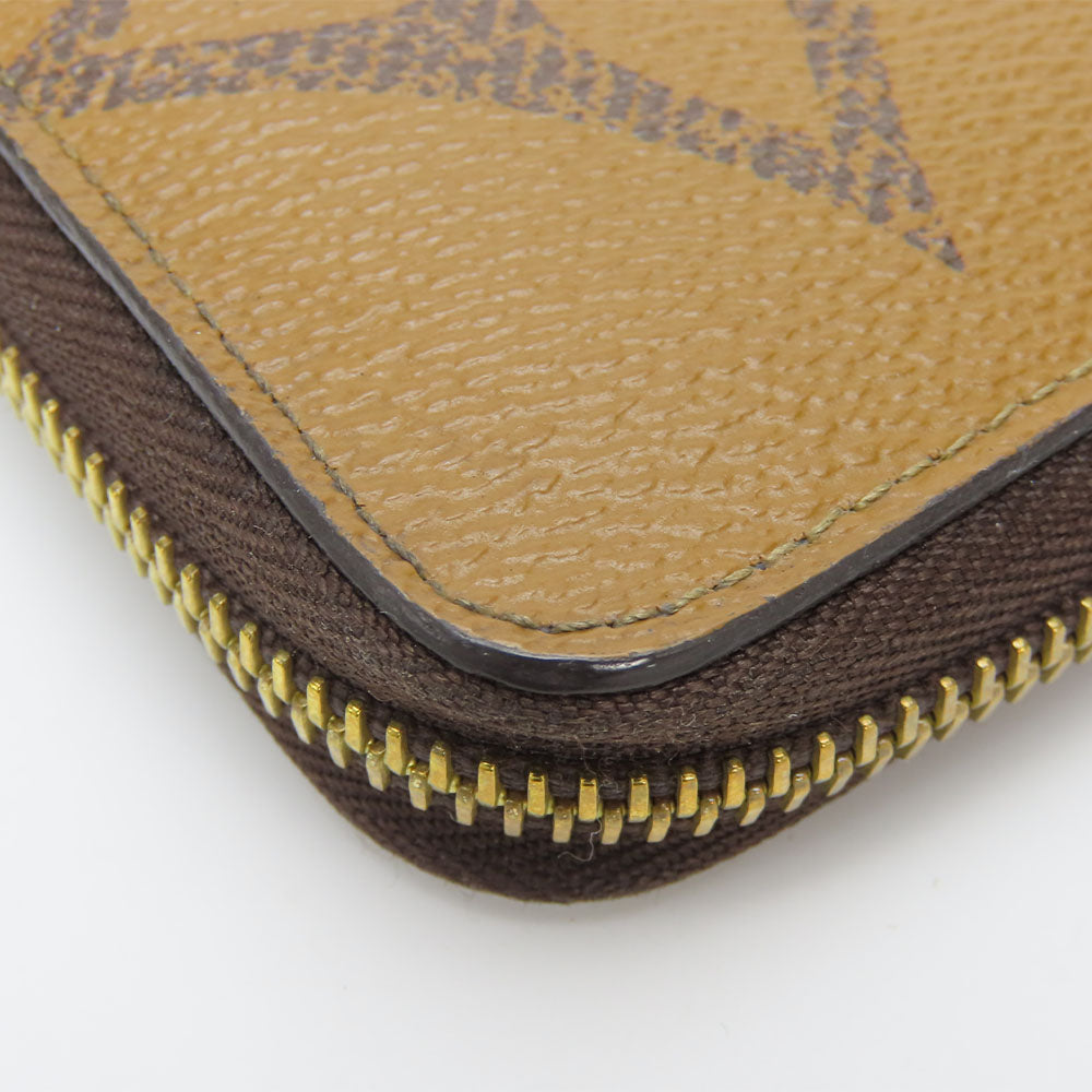 LOUIS VUITTON Long Wallet Purse M69353 Monogram reverse Brown Zippy wallet unisex(Unisex) Used Authentic