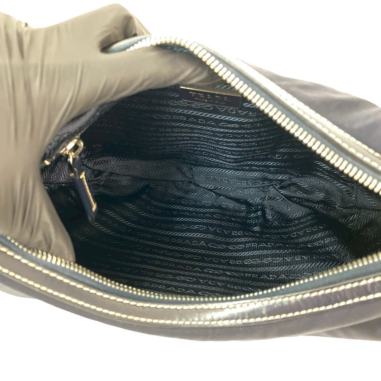 PRADA Shoulder Bag Nylon Navy