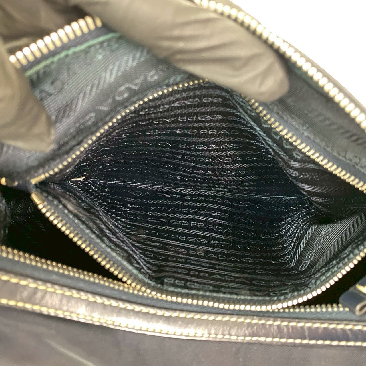 PRADA Shoulder Bag Nylon Navy