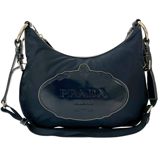 PRADA Shoulder Bag Nylon Navy