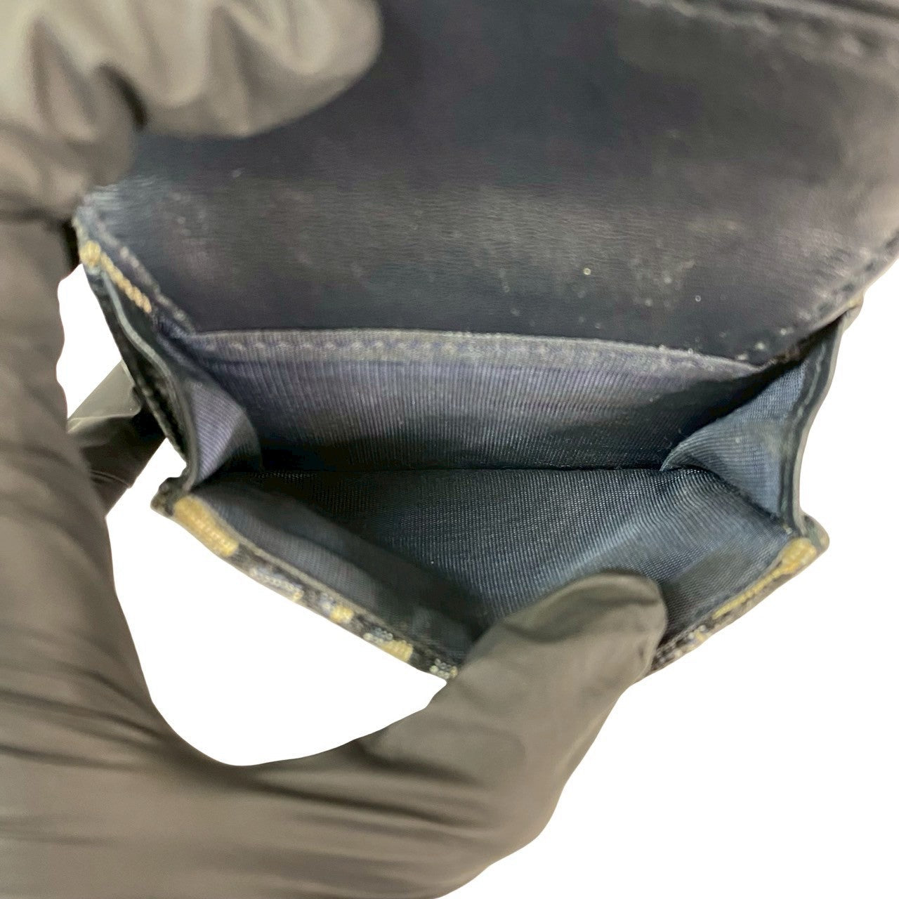 Dior Tri-fold wallet canvas Navy