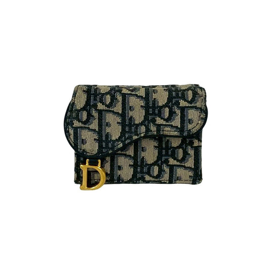 Dior Tri-fold wallet canvas Navy